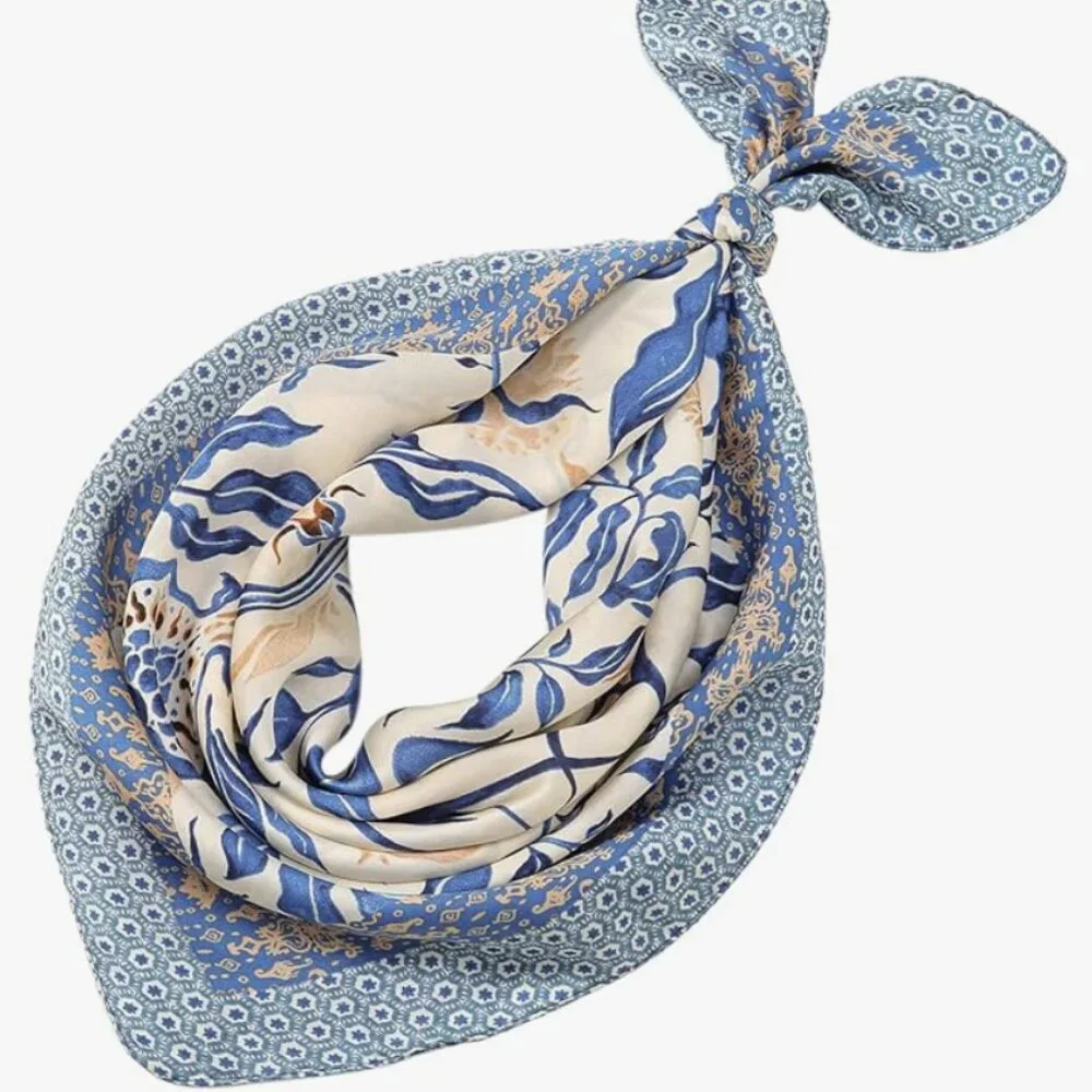 ✨ Luxe Silky Square Scarf – 27.5